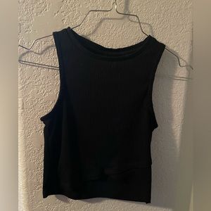 Black extra small crop top
